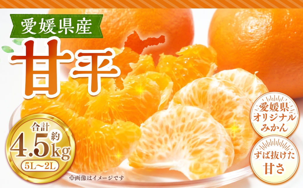 
                  甘平 約4.5kg みかん ミカン くだもの 果物 フルーツ 柑橘 柑橘系 柑橘類 果実 果汁 果肉 国産 ブランド 【 2027年1月下旬～2月上旬発送予定 】 ( 1124 )
                