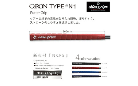 GeRON TYPE＃N1 ゴルフ パターグリップ クラシックレッド 〈握りやすさ、ストロークの安定を追求したモデル〉