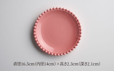 【美濃焼】ティアラ ボウル＆ソーサー スイートピンク 2客セット【Primitive陶舎花＊花】食器 皿 鉢 受皿 プレート フルーツボウル サラダボウル スープボウル ティータイム 写真映え 洋風 