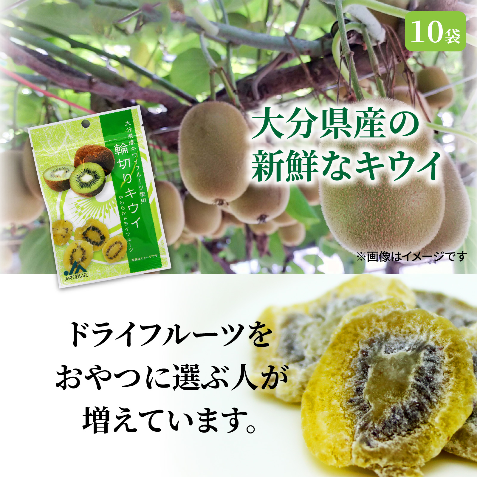 大分県産キウイのドライフルーツ（10袋） 