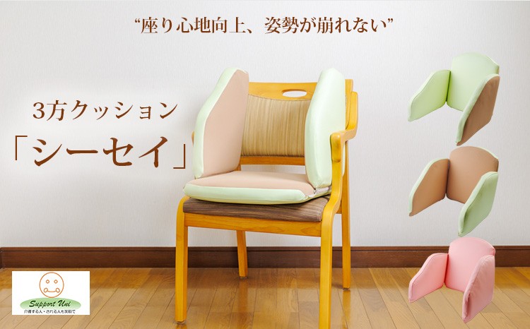 
                  姿勢保持用3方クッション「シーセイ」1組 脇腹をしっかり支えてご自宅のイスや車椅子にまっすぐ座れる [クッション 家具 ワンストップオンライン対応] TF0917-P00072
                