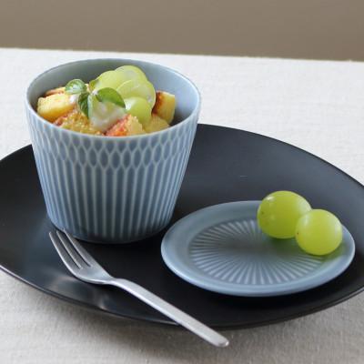 ふるさと納税 瑞浪市 美濃焼 さざなみ 【3色】8.5猪口カップ&小皿SET 200cc |  | 02