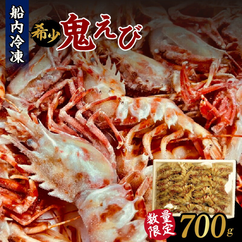 【ふるさと納税】希少！鬼えび 船内冷凍【700g】☆数量限定☆ 産地直送 滅多に出回らない知る人ぞ知る 鬼エビ 海老 刺身 新鮮 冷凍便 珍しい 海鮮 日本海の宝 海の幸 国産 えび アヒージョ 兵庫県 香美町 UOYAはらとく BBQ 魚介 56-13 送料無料