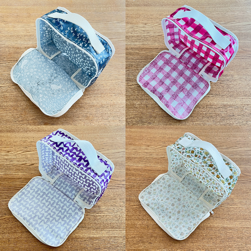 たった90ｇ！めちゃ軽おむつポーチ（うさぎ／チェック／リボン／花柄）【ベビー用品】