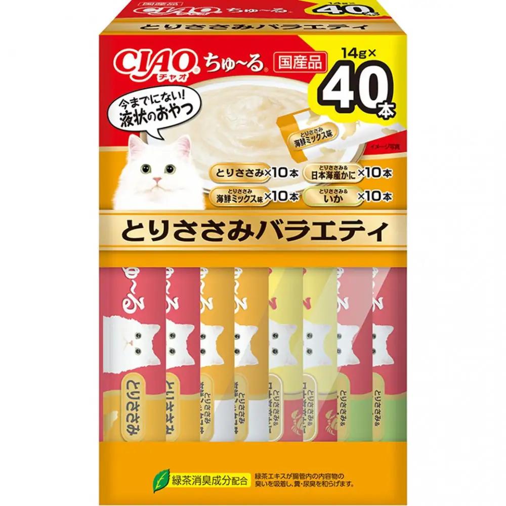 いなば　CIAO猫ちゅ～る　とりささみバラエティ320本（14ｇｘ40本入りBOXｘ8袋入）（ケース）