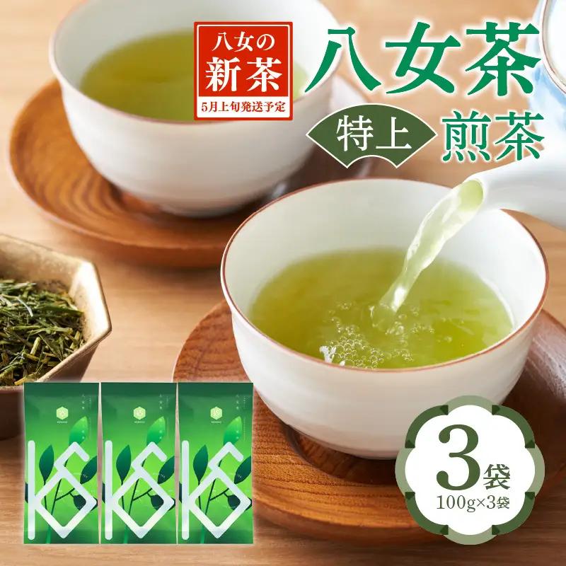 【2026年新茶】八女茶 特上煎茶 100g×3袋 茶 お茶 日本茶 緑茶 八女茶 新茶 福岡県 八女市 068-024