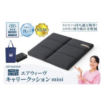 ふるさと納税 国見町 エアウィーヴ キャリークッションmini | airweave 洗える 洗濯 クッション 座布団