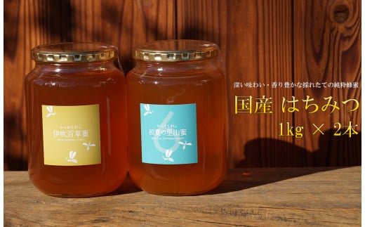 国産はちみつ1kg 2本セット