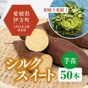 【ふるさと納税】【数量限定】植え付け簡単！シルクスイート 芋苗（50本）｜さつまいも サツマイモ 焼き芋 焼芋 栽培 愛媛県 ※2024年5月下旬～8月上旬頃に順次発送予定