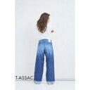 【ふるさと納税】【全2サイズ】T-ASSACレディースジーンズ「WIDE/LIGHT INDIGO」（ワイド）　ファッション・デニム