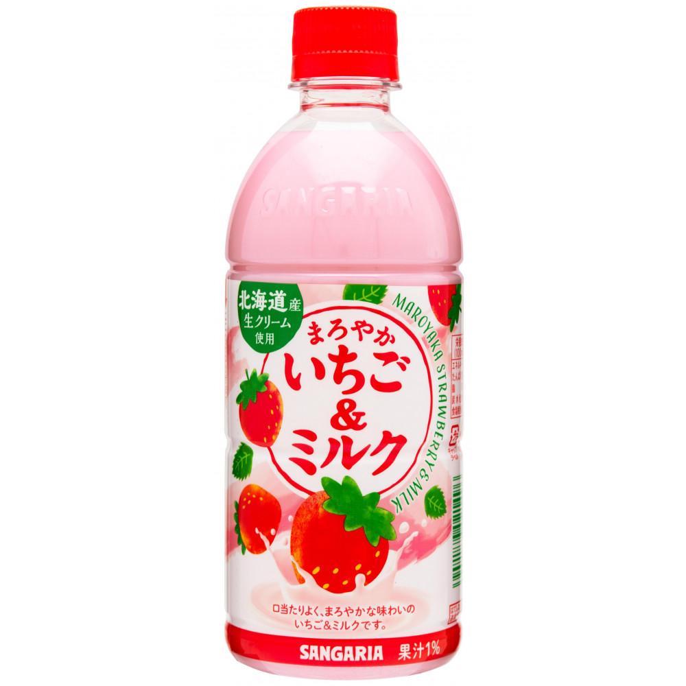 【ふるさと納税】サンガリア　まろやかいちご＆ミルク　500ml　24本入 | サンガリア だわりのミルクセーキ ケース 飲料 ソフトドリンク 人気 おすすめ 送料無料