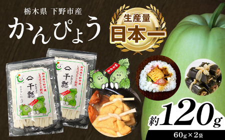 下野ブランド 下野市産かんぴょう 約60g×2袋 | 干瓢 野菜 乾物 栃木県 特産品