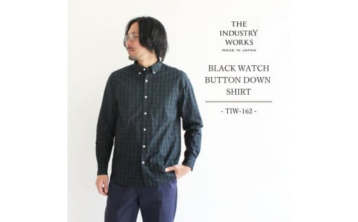 40-24　播州織メンズシャツ「THE INDUSTRY WORKS」（1着）【TIW_162（ブラックウォッチ）】LLサイズ