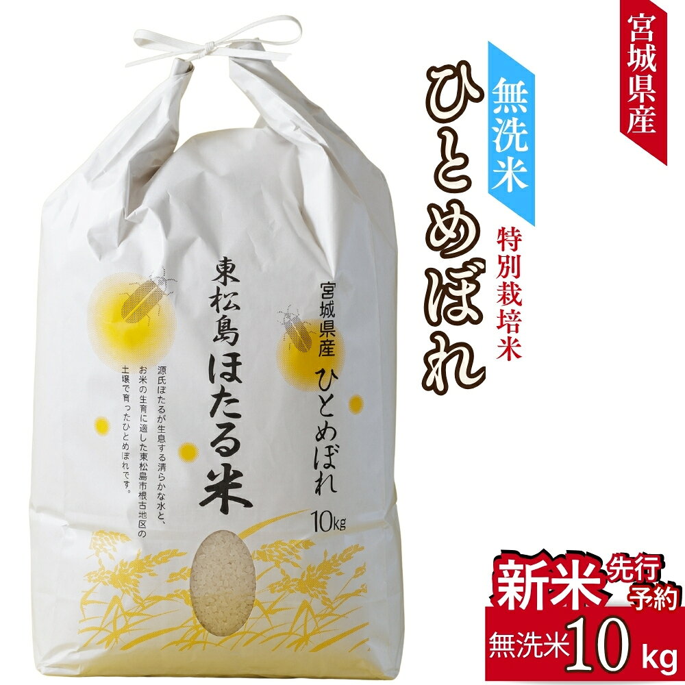 【ふるさと納税】【新米予約】【令和8年産】【無洗米】【令和8年10月中旬〜順次発送】ほたる米 ひとめぼれ 10kg 無洗米 特別栽培米 宮城県産 お米 ごはん 米 朝ごはん 白米 こめ コメ オンラインワンストップ 対応 自治体マイページ