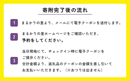 【電子クーポン券】まるかりの里キャンプ場 宿泊利用（3,000円分）【75-4】