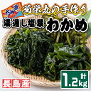 【ふるさと納税】菊栄丸の手作り湯通し塩蔵わかめセット(計1.2kg)茎わかめ 芯付わかめ 海藻 ワカメ 海 味噌汁 みそ汁【菊栄丸水産】kiku-2341