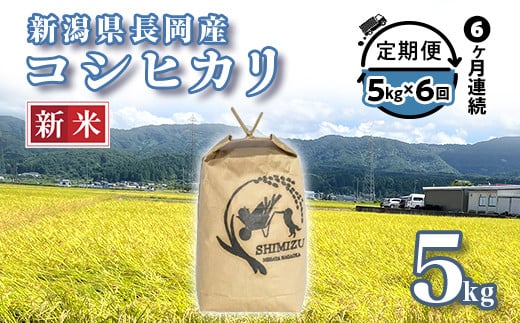 
            N5-056A【6ヶ月連続お届け】新潟県長岡産コシヒカリ5kg
          