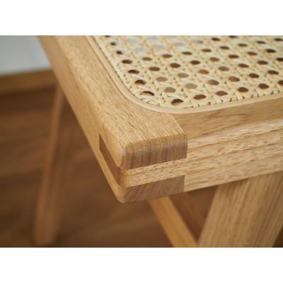 ふるさと納税 川越市 【UMEBACHI FURNITURE】 ラタンのスツール　国産クルミ材　籐張　【申込後生産】 |  | 01