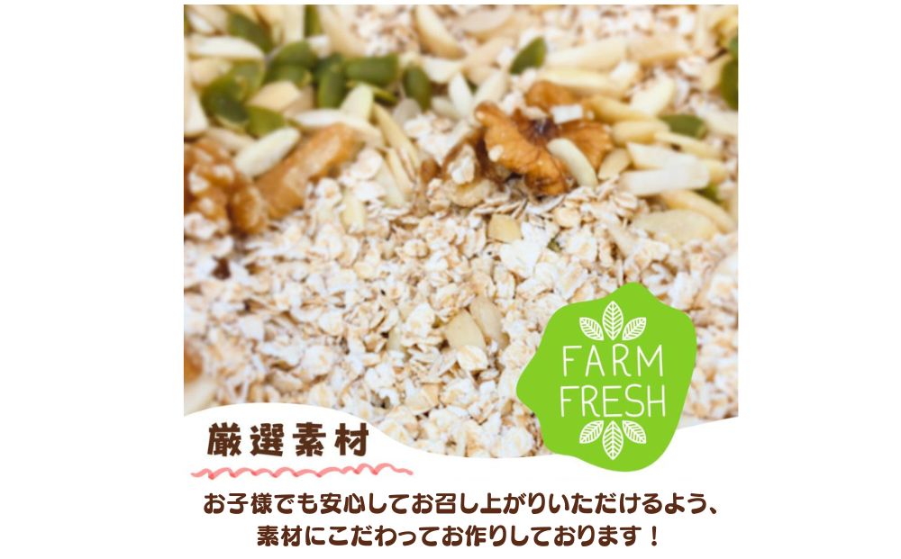 3ヶ月定期 季節野菜の無添加グラノーラ125gx5パック
