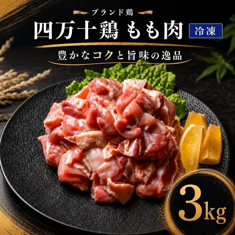 国産 鶏もも肉 3kg (500g×6袋) 冷凍 四万十鶏 ［1790］