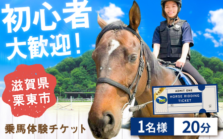 乗馬体験チケット1名様分（20分）初心者 [BIBL001] 乗馬