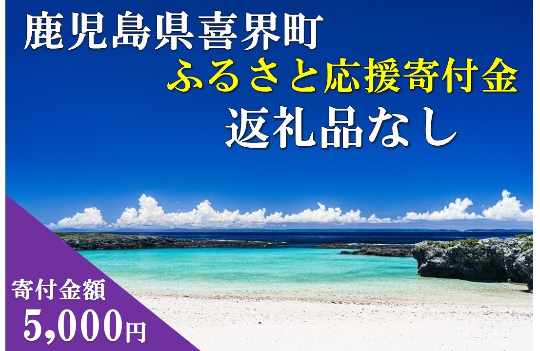 【返礼品なし】喜界町への応援寄附金(5,000円)