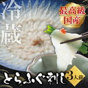 【ふるさと納税】 とらふぐ刺し（3人前）国産 フグ 刺身 てっさ 冷蔵 送料無料 U01-01