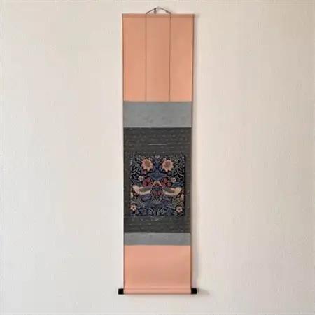 ウィリアムモリス壁掛け 色紙掛軸セット (いちご泥棒)【1307260】