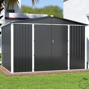 No.334 グレスメタルシェッド（ダブルドア）ハイキューブ　10×8フィート　※物置 ／ 物置 倉庫  簡単組立 ヨーロッパ 人気 おしゃれ自転車 バイク 千葉県