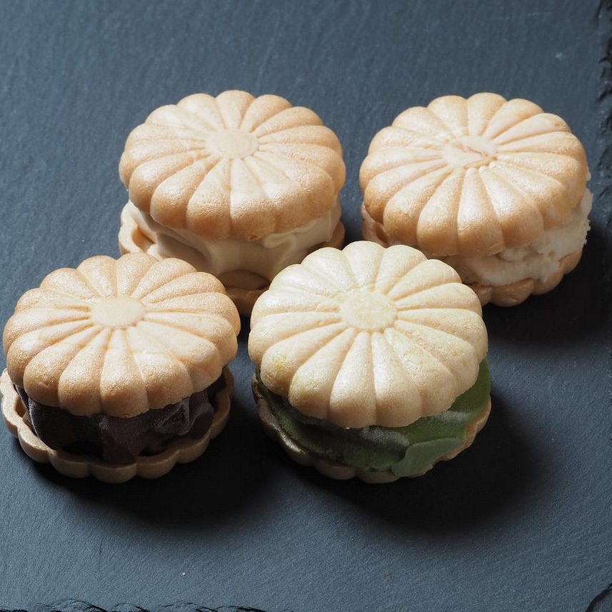 レインボーバードランデヴー　ミルキーvegan最中アイス 8個入　(バニラ、スパイスチョコ、抹茶、味噌）　4種ｘ2個