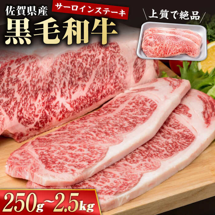 【ふるさと納税】【選べる内容量】佐賀県産 黒毛和牛 贅沢 サーロイン ステーキ 200g / 250g （1枚/2枚/3枚/4枚/5枚/6枚/10枚）【株式会社いろは精肉店】250g 〜 2.5kg 佐賀産和牛 国産牛 焼肉 肉 牛肉 冷凍 焼肉 焼き肉 BBQ おすすめ 白石 [IAG021]
