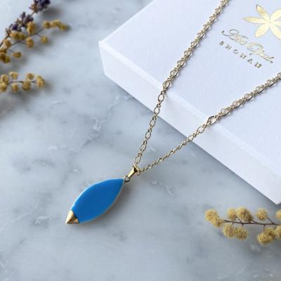 ふるさと納税 茅ヶ崎市 ArtOpus. ネックレスピアスセット マーキス 青 湘南 茅ヶ崎市 陶磁器 アクセサリー アート |  | 01