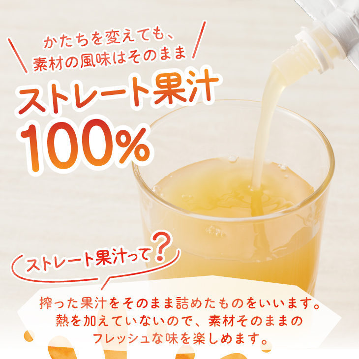 江刺りんごジュース りんごの滴（パウチタイプ）江刺産サンふじ、つがる使用 195ml×24個 ストレート果汁100%[A0049]