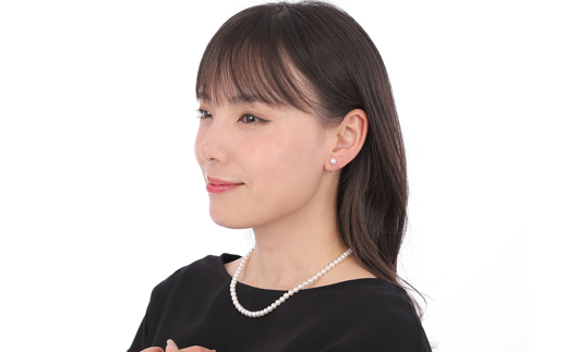 真珠 ネックレス ピアス セット K14 パール 5.5ミリ ～ 6ミリ アクセサリー ジュエリー 三重県 伊勢志摩 志摩市 アコヤ貝 冠婚葬祭 結婚式 葬式 フォーマル / 老舗の真珠専門店・高品質