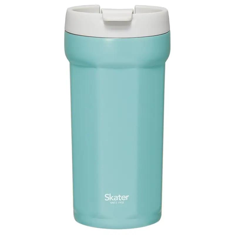 八角形 ステンレス タンブラー 350ml レイクグリーン コップ フタ付き 保温 保冷 スケーター 8-054