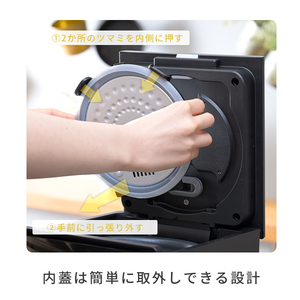 山善 YAMAZEN 炊飯器 5.5合炊き 5合　一人暮らし キューブ型炊飯器 マイコン式 YJS-CM102（B） 【kt049-044】