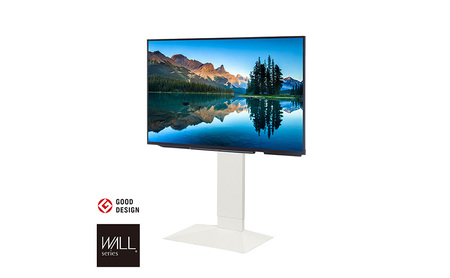 WALL インテリアテレビスタンド V3 SW ロータイプ テレビスタンド 80インチ対応 壁寄せ 首振り機能 薄型 高さ調整 省スペース 安心 グッドデザイン賞受賞 東京都 大田区 ホワイト