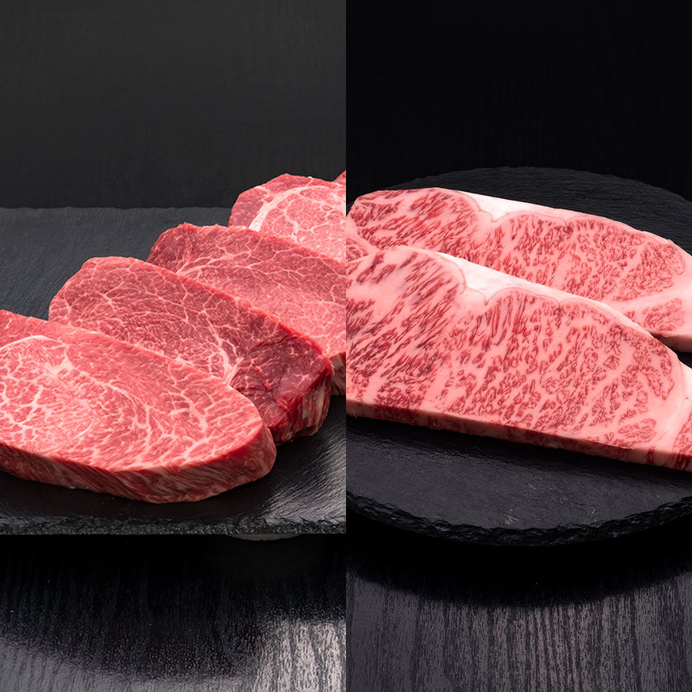 【ふるさと納税】【選べる定期便】A5等級 博多和牛 ヒレステーキ 満喫Aセット （1ヶ月毎～6ヶ月毎）（2回～12回） 牛肉 和牛 お肉 肉 おにく にく 牛 ヒレ 厚切り サーロイン サーロインステーキ ステーキ セット 定期便 福岡県 糸田町 冷凍 送料無料