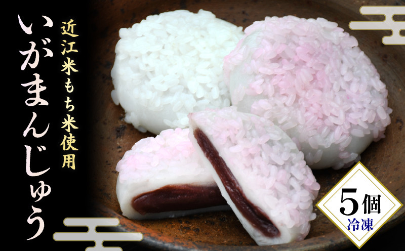 
                  冷凍いがまんじゅう 5個 和菓子 菓子 饅頭 まんじゅう お饅頭 小豆 こしあん こし餡 もち米 近江米 銘菓 お茶 菓子 冷凍 滋賀県 日野町
                