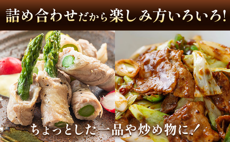 肥後あそび豚 ロース バラ スライス 詰合せ 合計1.7kg 4種類 株式会社さつま屋産業 ぶた ブタ 豚肉 肉 ブランド豚 ロース肉 バラ肉 肩ロース 切り落とし スライス 国産 九州産 熊本県産 