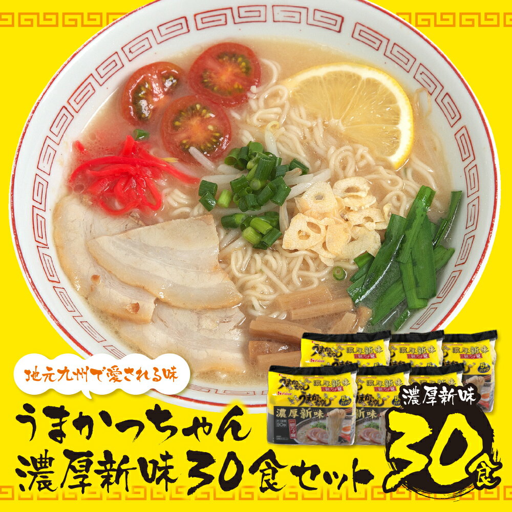 【ふるさと納税】うまかっちゃん 豚骨ラーメン＜濃厚新味＞（5食×6）計30食 博多ラーメン とんこつ インスタント 袋ラーメン ご当地 拉麺 福岡　送料無料