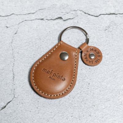 ふるさと納税 大川市 maf pinto キーリング キーホルダー ライトブラウン白ステッチ
