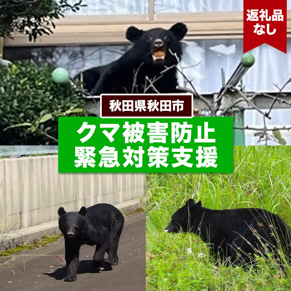 【ふるさと納税】【返礼品なし】秋田県秋田市 クマ被害防止緊急対策支援【選べる支援額 1,000円〜10,000円】