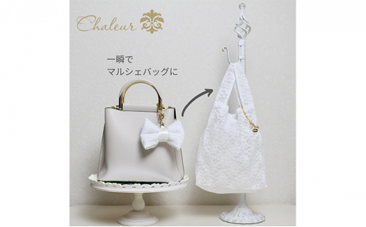 〈Chaleur シャルール〉Ribbon marcheレース【S】サイズ〈ホワイト〉[№5619-7394]0871