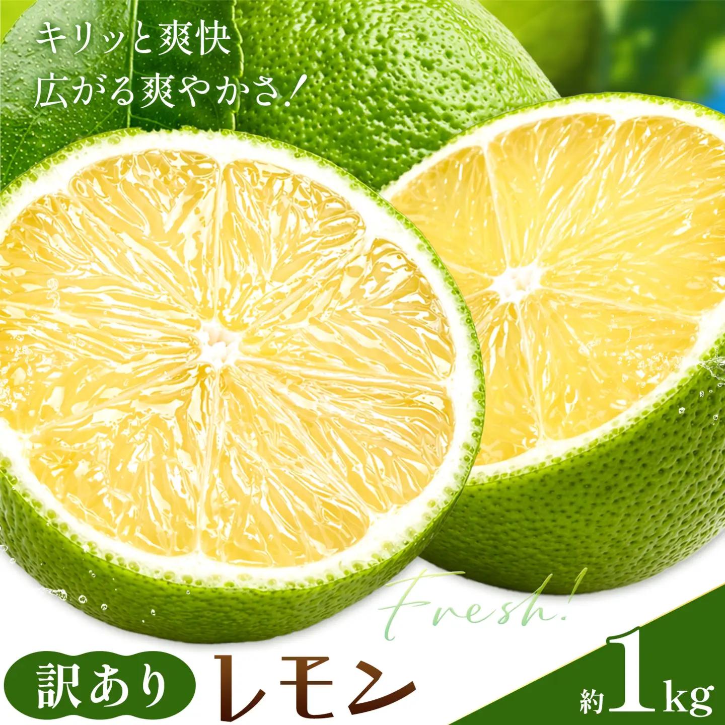 レモン 訳あり 緑色 1kg 株式会社農業福祉研究機構