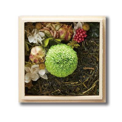 ふるさと納税 宇治市 【お花とお茶葉のアレンジメント】茶和花(宇治駅)グリーン