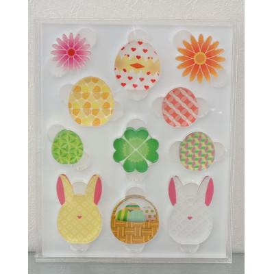 ふるさと納税 羽島市 季節のアクリル積み木　収納ケース付〜4月〜 |  | 03