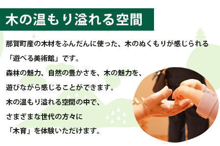 【1年間パスポート】那賀町山のおもちゃ美術館【子供1名（小学生～中学生）】 CA-2 徳島 那賀 おもちゃ美術館 おもちゃ 美術館 年間パスポート 入場券 知育 木育 遊べる美術館 体験 体験型 こど