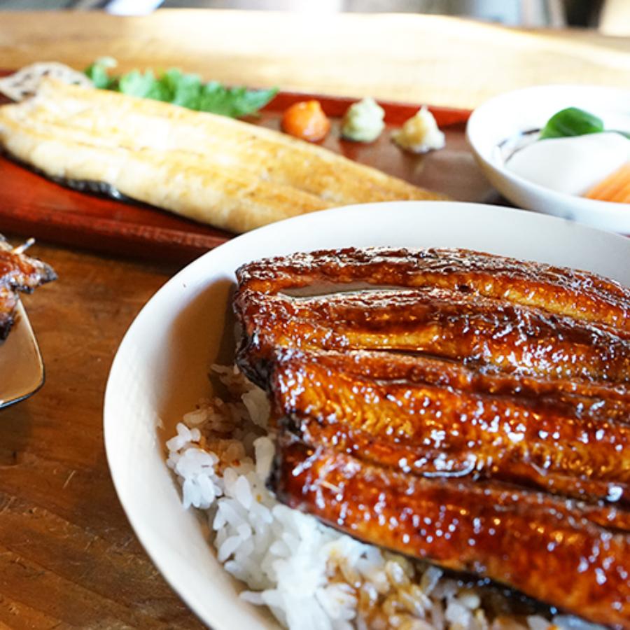 ＜ヤママツ村田商店＞ブランド鰻【でしこ】×ヤママツ村田商店　炭火白焼き（長焼き）-炭火蒲焼き食べ比べセット白焼200g×1、蒲焼110g×2