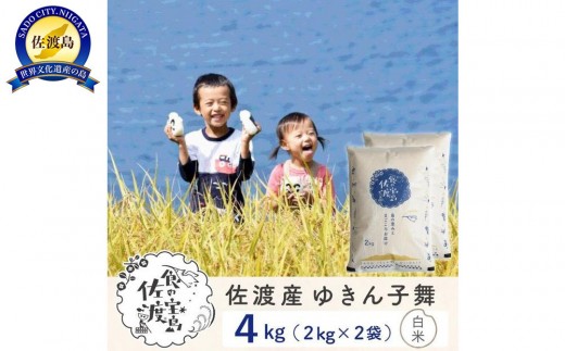 
            【新米予約】佐渡島産ゆきん子舞 白米4Kg（2Kg×2袋） 令和7年 ～農薬5割減～
          
